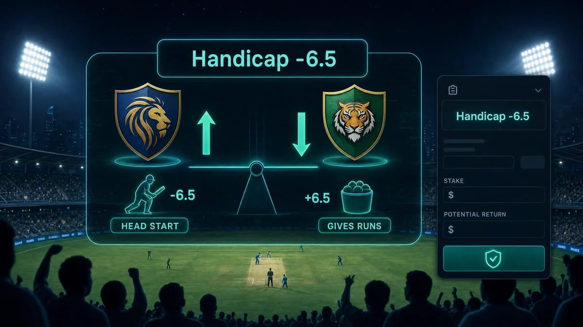 Asian Handicap in Cricket Explained (LKR Examples)
