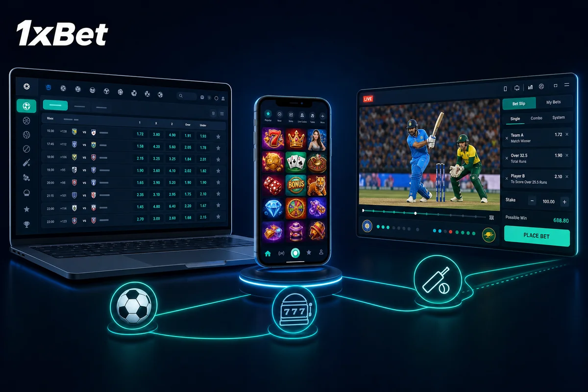 1xBet Sri Lanka platform overview — sportsbook, casino, LPL coverage