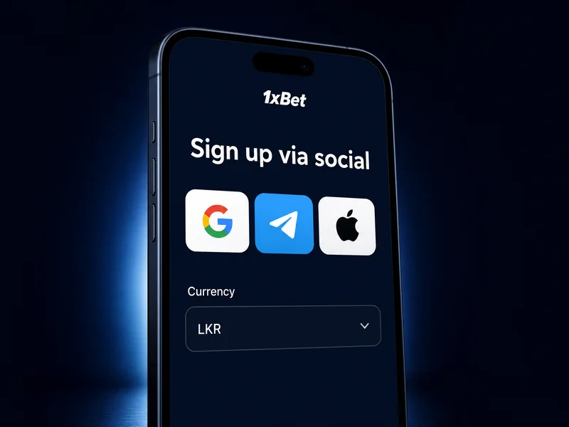 Via Social at 1xBet Sri Lanka